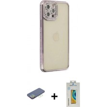 İlk El Grup Pilelistore™ iPhone 12 Pro Kılıf Yörünge Koleksiyonu - Siyah Polymer Nano Ekran Koruyucu + Renkli Kamera Lens Koruma Cam - Yl