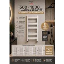 Dg Therm 500X1000 Beyaz Havlupan 5'li Avantaj Esnaf Paketi 14 Borulu Banyo Havlupanı