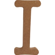 Neşeli Ahşap 15 cm 18 mm Ahşap I Harfi  Dik Durabilir.boyanabilir Ahşap Harf.ahşap Boyama Ürünü.ham Ahşap Harf