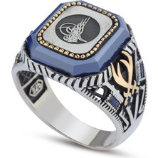 Innuendo Jewelry 925 Ayar Gümüş Osmanlı Tuğralı Zülfikar Işlemeli Erkek Yüzük