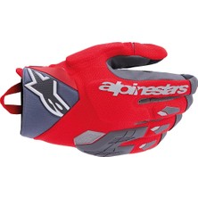 Alpinestars Alipnestars Durack Korumalı Motosiklet Eldiveni Kırmızı  Gri