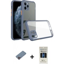 İlk El Grup Pilelistore™ iPhone 11 Pro Kılıf Nova Asil Özel Seri - Siyah 5d Hayalet Cam Ekran Koruyucu + Shine Kamera Lens Koruma Cam - Pe