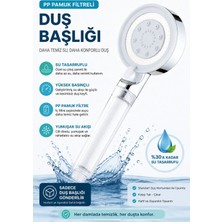 Plodna House Pp Pamuk Filtreli 5 Fonksiyonlu Yüksek Basınçlı Duş Başlığı Su Tasarruflu Abs Gövdeli