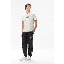 Calvin Klein Nylon Drawstring Straight Jogger Erkek Siyah Pantolon