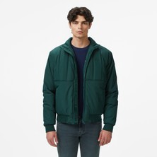 Lacoste Erkek Dik Yaka Koyu Yeşil Mont