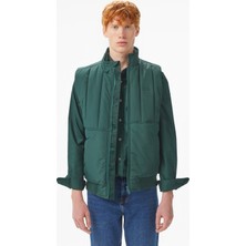 Lacoste Erkek Dik Yaka Koyu Yeşil Yelek