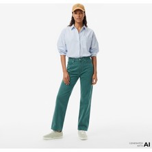 Lacoste Kadın Straight Fit Mavi Jean