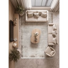 Days In Colours Efsun EF005 Krem Kahverengi Uzun Ömürlü Yumuşak Dokulu Oturma Odası Mutfak Koridor Yatak Odası Salon Halısı Yolluk Halı