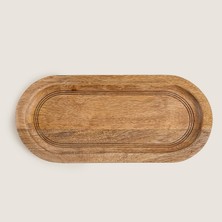 Chakra Raye Ahşap Kayık Tabak 36x16.5x2.50cm Natural