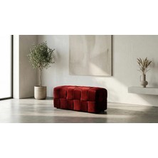 Dekorbizden Roll Bench Koyu Kırmızı