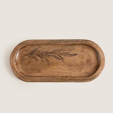 Chakra Spiga Ahşap Kayık Tabak 36X16.5X2.50 cm Natural