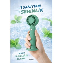 Divex Mini Taşınabilir Sessiz El Fanı - 3 Kademeli Şarjlı Fan