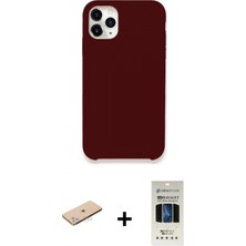 İlk El Grup Pilelistore™ iPhone 11 Pro Kılıf Zirve Modern Özel Seri - Siyah 5d Hayalet Cam Ekran Koruyucu + Renkli Kamera Lens Koruma Cam - Mı