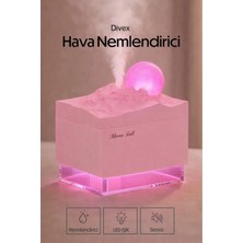 Divex Alev ve Magma Efektli Hava Nemlendirici - Volkanik Tasarım LED Işıklı Aroma Difüzörü