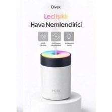 Divex LED Işıklı Hava Nemlendirici - 20 M2 Etkili Ultrasonik Buhar Makinesi - Rgb Aroma Difüzörü