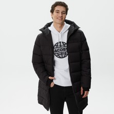 Lacoste Erkek Kapüşonlu Kapitone Siyah Mont