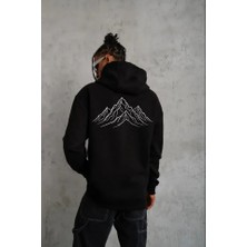 Korpe Elektro Korpeelektro Erkek Nihilist Penguen Özel Tasarım Oversize Kapüşonlu Sweatshirt - Siyah