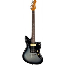 Jet Guitars Jet JJ-350 Baritone HH Elektro Gitar (Moonburst Lunar Eclipse)