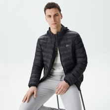 Lacoste Erkek Kapüşonlu Siyah Mont