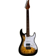 Jet Guitars Jet JS-450 QTB R HSS Elektro Gitar (Transparent Brown)