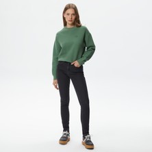 Lacoste Kadın Skinny Fit Denim Açık Gri Pantolon