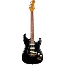 Jet Guitars Jet JS-380 BK G SSS Elektro Gitar (Black)