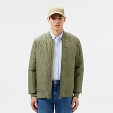 Lacoste Erkek Regular Fit Dik Yaka Kapitone Yeşil Mont