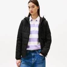Tommy Hilfiger Tommy Jeans Slim Padded Kadın Siyah Puffer Mont