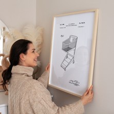Pegziz Market Arabası Patent Tablosu Alışveriş Duvar Dekor Tablo