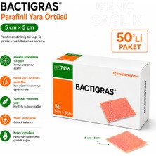BACTIGRAS Bactıgras Yara Örtüsü 5×5cm (50 Paket)