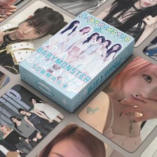 Kpop Dünyası Babymonster Çift Yön Baskılı Hologramlı / Lomo Card Seti (50 Pcs)