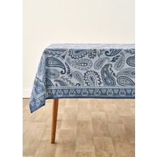 Bella Maison Paisley Baskılı Masa Örtüsü Mavi (150X250 Cm)