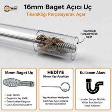 BİMEX Kanal Açma Makinesi Spiral Ucu Honi 16_ mm – Profesyonel Kılavuz Yay – Gider ve Kanalizasyon Açma.