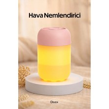 Divex Ultrasonik Hava Nemlendirici - Sessiz Buhar Makinesi, Aroma Difüzörü ve Sıcak LED Gece Lambası