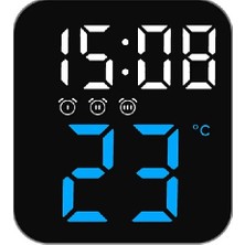 Armasse LED Ekranlı Dijital Çalar Saat – Masaüstü   Termometre Alarm Saati