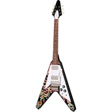 Epiphone Jimi Hendrix "love Drops" Flying V Elektro Gitar (Ebony)