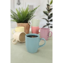 UltraMint Yumuşak ve Şık 6'lı Bulut Desenli Kahve Kupası Seti 9 cm
