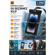 Nettech NT-N023 IP68 Su Geçirmez Telefon Kılıfı 6,7 İnçe Kadar Uyumlu Dokunmatik Ekran Destekli Boyun Askılı