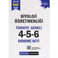 Pegem 2026 Öabt Meb-Ags Biyoloji Öğretmenliği Türkiye Geneli 3 Deneme (4-5-6) Pegem Akademi Yayınları