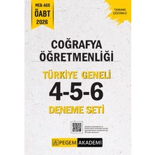 Pegem 2026 Öabt Meb-Ags Coğrafya Öğretmenliği Türkiye Geneli 3 Deneme (4-5-6) Pegem Akademi Yayınları