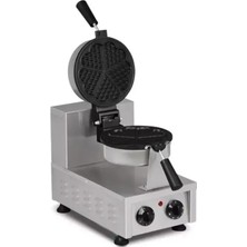 Omake Kalp Tekli Waffle Makinesi, Elektrikli, Dönerli, Zamanlayıcılı, OMK.WFL12.E12.0201.Z5F