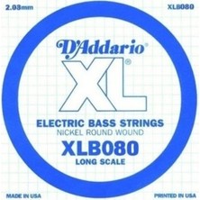 D'addario XLB080 Long Scale Tek Bas Gitar Teli (.080)