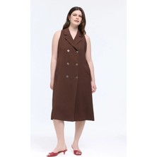 Love My Body Kolsuz Kruvaze Elbise Kahve 124L9871000