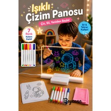 Premini Işıklı LED Yazı ve Çizim Tahtası, 7 Kalem Hediyeli, Büyük Boy