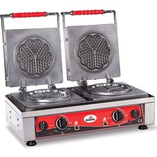 Atalay AWMC-2402 Çiftli Yonca Waffle Makinesi, Elektrikli