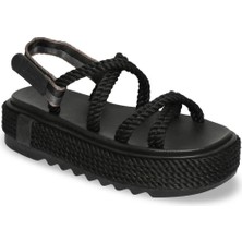 Bohonomad Tahiti Chunky Platform Kadın Sandalet - Siyah
