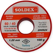 Soldex 1.2 mm 100 Gr. Lehim Teli SN60 PB40
