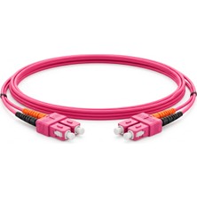 Alfafonet Sc/pc-Sc/pc Multimode Om4 Dupleks 2 Metre Fiber Patch Cord