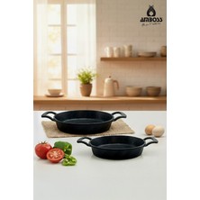 UltraMint Vento 2 Parça Döküm Sahan Seti 18-22 Cm, Dayanıklı ve Şık Tasarım