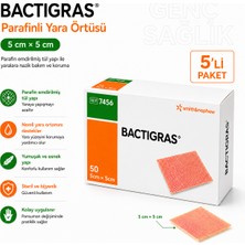 BACTIGRAS Bactıgras Yara Örtüsü 5×5cm (5 Paket)